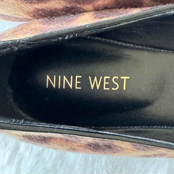 Nine West Haydyn Calf Hair Leopard Loafer Flats 7M - Picture 4 of 12